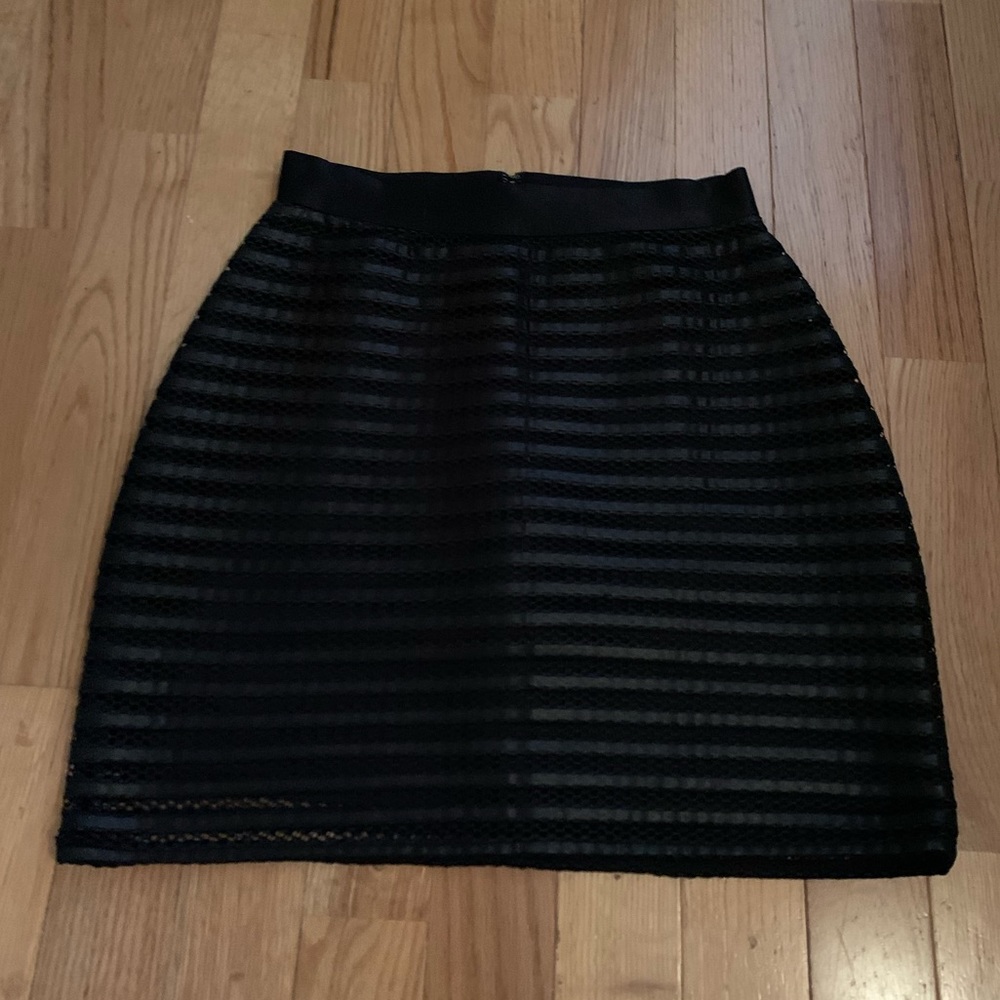 Express // black faux leather skirt
